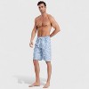 Anna-Kaci Men's Floral Print Board Shorts with Cargo Pocket and Adjustable Drawstring Waistband - 3 of 4