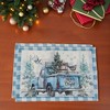 Unique Bargains Christmas Place Mats Flax Light Blue White 11.8"x17.7" 2 Pcs - 2 of 4
