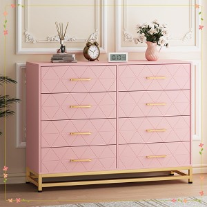 Dresser for Bedroom with 8 Drawer, TV Stand Dressers Chest of Drawers Large - 1 of 4