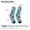 Skull Pattern Women Printed Crew Socks Funny Funky Socks Soft Polyester Novelty Gifts for Artists Men - 2 of 4