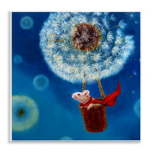 Stupell Industries Dandelion Hot Air Balloon Mouse, 12" x 12" - 1 of 4