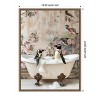 Amanti Art Penguin Pals in a Bubble Bath by Niky Rahner Framed Canvas Wall Art - 3 of 4