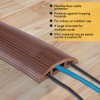 4-Foot Cord Cover - Floor Cable Management Kit for Indoor or Outdoor Use - 3-Channel Cable Raceway for Sidewalks or Walkways by Simple Cord (Brown) - 3 of 4