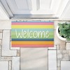 Stupell Industries Spring Striped Welcome Printed Outdoor Door Mat, design by Emily Cromwell, 18"x30" - 4 of 4