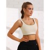 Allegra K Women's Built-in Bra Padded Workout Fixed Integrated Cup Camisoles - 4 of 4