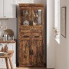 Whizmax Tall Bathroom Cabinet with Doors - Freestanding Storage Shelf for Laundry, Kitchen, Living Room, Adjustable Shelves, Small Space - 4 of 4