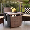 Best Choice Products 28in Propane Gas Fire Pit Table 50,000 BTU Outdoor Wicker w/ Glass Beads, Tank Holder - 2 of 4