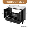 36" Bathroom Vanity with Ceramic Sink, Soft-Close Doors, Double Storage Shelves & Divided Drawer - Leovsnove - 3 of 4