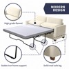 Mjkone Modern Velvet  2-in-1 Pull Out Sleep Sofa Bed - 3 of 4