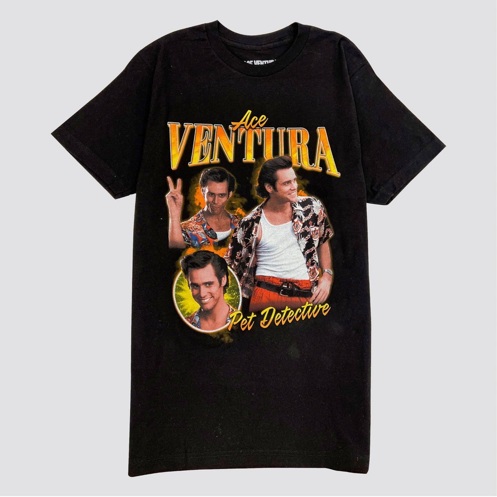 (Size:XL)Men's Ace Ventura: Pet Detective Short Sleeve Graphic T-Shirt - Black XL