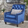 Christopher Knight Home Jaclyn New Velvet Tufted Club Chair - Navy: Upholstered Accent Chair, Polyester, Hardwood Frame - 2 of 4