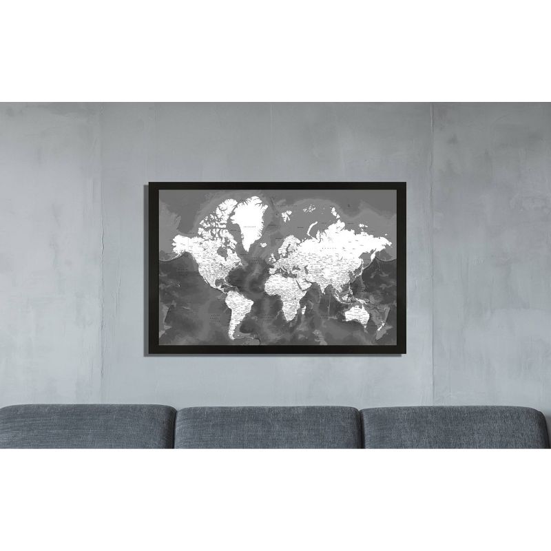 Home Magnetics Modern World Map - XL Black/Distressed, 2 of 4