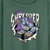 Women's - Teenage Mutant Ninja Turtles - Shredder Lights Lightweight French Terry Wide Neck Long Sleeve Shirt - 2 of 4