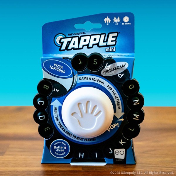 Juego de mesa Tapple Mini de The Op Games: Juego de fiesta para 2-8 jugadores, incluye tarjetas y tablero, mejora habilidades sociales 2