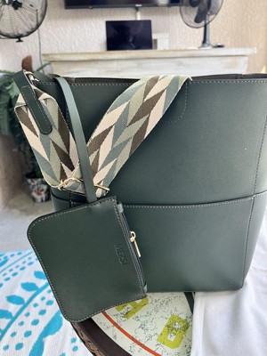 MERSI Demi Bucket Bag With 2 Adjustable Straps & Coin Purse Bag - Cognac