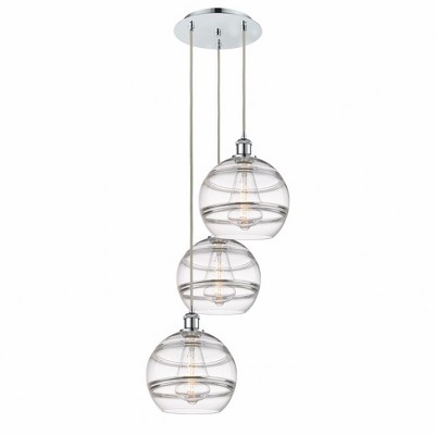 Rochester - 3 Light Cord Hung Multi Pendant In Industrial Style-35.63 Inches Tall and 16.5 Inches Wide