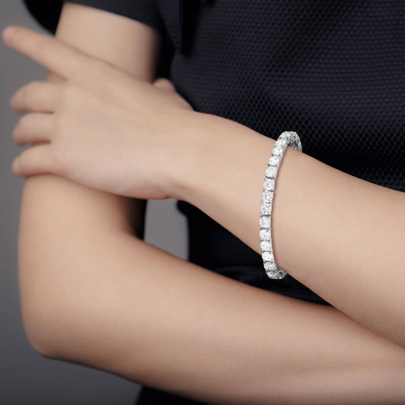 6mm Round Cubic Zirconia Bracelet in Sterling Silver, 2 of 4