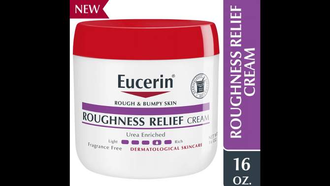 Eucerin Roughness Relief Cream Fragrance Free Body Cream for Dry Skin - 16oz, 2 of 15, play video