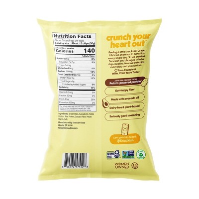 Snackish Salt Kissed 8g Protein Potato Chips - 5oz