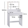 NicBex Vanity Desk with Mirror Small Vanity with Mirror, Compact Makeup Vanity Dressing Table with 2 Drawers and 2 Level Storage for Apartment - 2 of 4