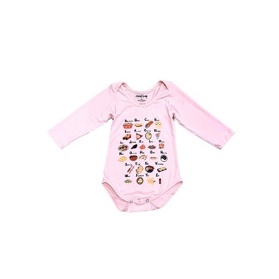 Mixed Up Clothing Baby Alphabet Long Sleeve Bodysuit