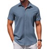 COOFANDY Men's Button Down Short Sleeve for Men Summer Business Casual Dress Shirt - 4 of 4