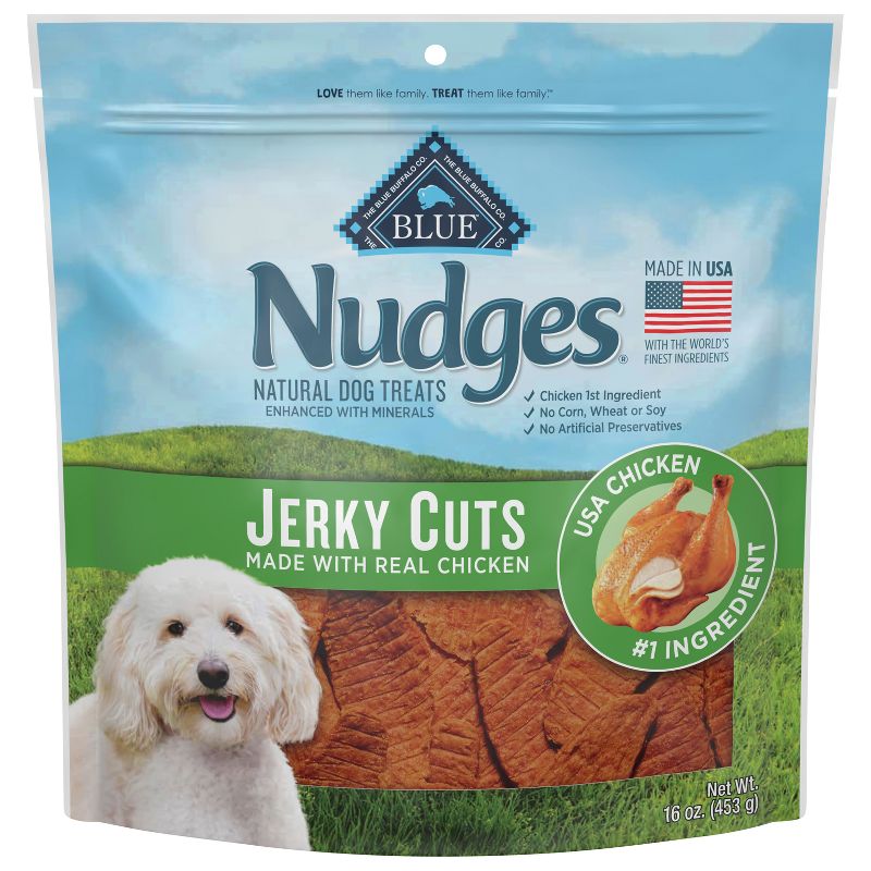 Nudges Blue Buffalo Jerky Cuts Natural Dog Treats with Chicken - 16oz, 1 of 6