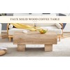 PAGED Wood Coffee Table Modern Rectangular Living Room Table with Spacious Top, Center Table for Living Room, Study - 4 of 4