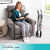Stander Wonder Indoor Rollator with Tray & Basket, Folding Rolling Walker with Brakes, Black Walnut - 4 of 4