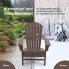 Tangkula 2PCS HDPE Adirondack Chair W/Ergonomic Design&Ottoman Outdoor Lounge Armchair Chair for Yard&Patio Black/Coffee/Grey/Turquoise/White - 4 of 4