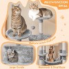 Yaheetech 59"H 4-Level Plush Cat Tree with Condos - Light Gray - 4 of 4