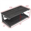 FONTOI 2-Tier Modern Coffee Table, Side Table with Bottom shelf for Both Home and Office, Multiple Uses, Black, 23.8"*18"*47.8" - 3 of 4