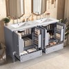 Lyngins Vintage 30" Freestanding Bathroom Vanity with Sink, Bathroom Storage Cabinet with Soft-Close Door, Adjustable Shelf + Removable-Drawer - 2 of 4