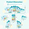Costway 11-in-1 Dinosaur Activity Wall Busy Board Panels for Education Early Development Blue/Green - 2 of 4