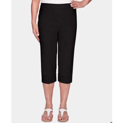 Alfred Dunner Womens Tummy Control Casual Capri Pants