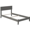 AFI Furnishings Orlando Twin Traditional Bed with Open Footboard and Turbo Charger in Grey - 3 of 4