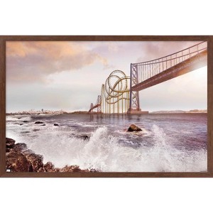 Trends International Roller Coaster Bridge Framed Wall Poster Prints - 1 of 4