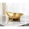 HomeRoots 12" Gold Aluminum Oval Eye Shaped Centerpiece Bowl - 2 of 4
