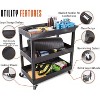 Stand Steady Tubstr Tub Shelf Utility Carts - 3 Shelf - Black - 3 of 4