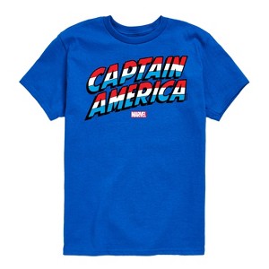 Boys' - Marvel - Captain America Logo Type Short Sleeve Graphic T-Shirt - 1 of 4