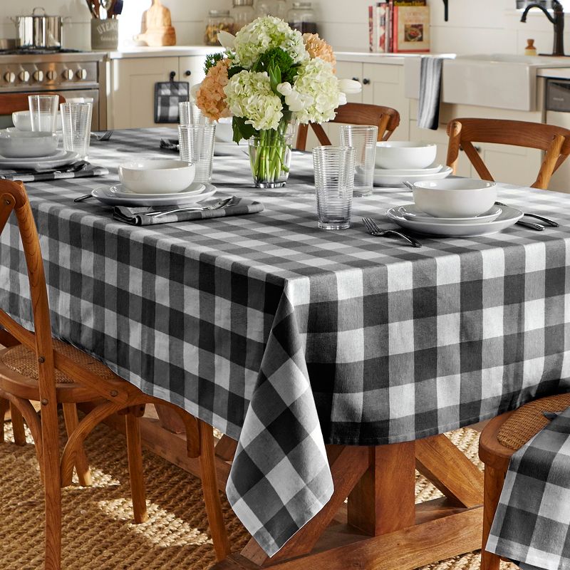 Farmhouse Living Buffalo Check Tablecloth Collection - Elrene Home Fashions, 3 of 4