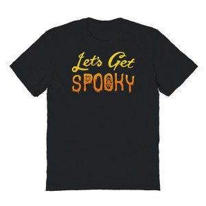Rerun Island Men's Lets Get Spooky Short Sleeve Graphic Cotton T-shirt - Black S - 1 of 1