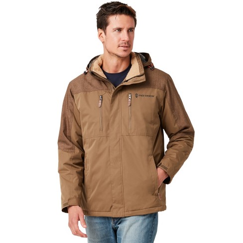Men's Free Country Microfiber Mountain Guide Jacket Bark Brown Xxl : Target