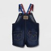 Levi's® Baby Girls' Logo Strap Denim Shortalls - Blue - image 2 of 2