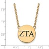 Black Bow Jewelry 14k Yellow Gold Plated Sterling Silver Zeta Tau Alpha Greek Life Necklace 18 Inch - 2 of 4
