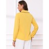 Allegra K Women's Sweet Ruffle Peter Pan Collar Long Sleeves Button Down Shirt - 4 of 4