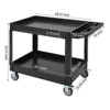 Service Cart 2-Shelf, 500 LBS Heavy Duty Utility Cart with Wheels, Rolling Storage Cart for Warehouse, Garage, Cleaning Use - 2 of 4
