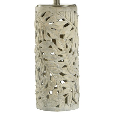 Hevea Cream Coastal Table Lamp with Leaf Design