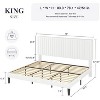 Allewie Velvet Bed Frame with Adjustable Tufted Headboard and Platform Base Box Spring Optional - 2 of 4