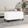 vidaXL Coffee Table White Engineered Wood, Metal Medium Coffee Table - 2 of 4